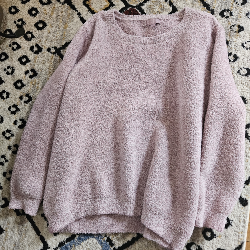 Barefoot Dreams Pink Crew Neck Sweater